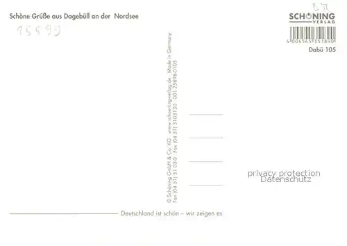 AK / Ansichtskarte Dagebuell Faehranleger Faehrschiff Kirche Dagebuell