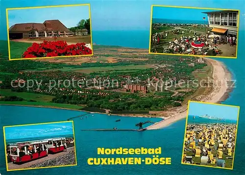 AK / Ansichtskarte Cuxhaven_Doese_Nordseebad Fliegeraufnahme Strand Panoramen Cuxhaven_Doese_Nordseebad
