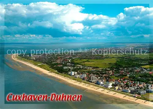 AK / Ansichtskarte Cuxhaven_Duhnen_Nordseebad Fliegeraufnahme Strand Cuxhaven_Duhnen