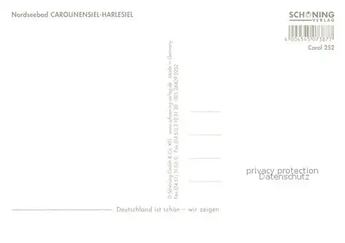 AK / Ansichtskarte Carolinensiel Harlesiel_Ostfriesland Muehle Hafen Stadtansichten Carolinensiel Harlesiel