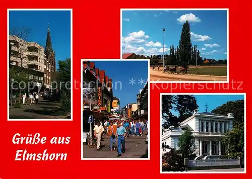 AK / Ansichtskarte Elmshorn Kirche Villa Trabrennbahn Elmshorn