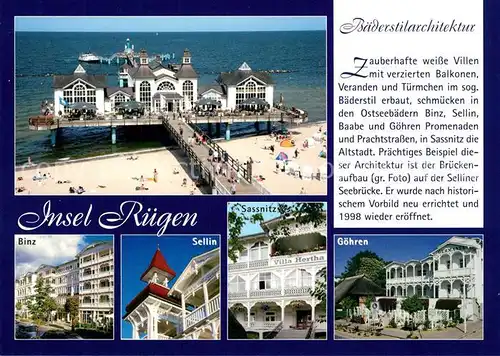 AK / Ansichtskarte Insel_Ruegen Seebruecke Binz Sellin Sassnitz Goehren Insel Ruegen