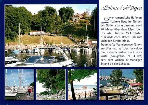 AK / Ansichtskarte Lohme_Ruegen Hafen Jasmund Lohme Ruegen