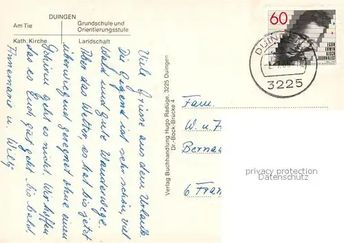 AK / Ansichtskarte Duingen Tie Kirche Schule Duingen
