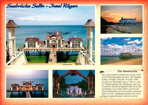 AK / Ansichtskarte Sellin_Ruegen Seebruecke Abendstimmung Sellin Ruegen