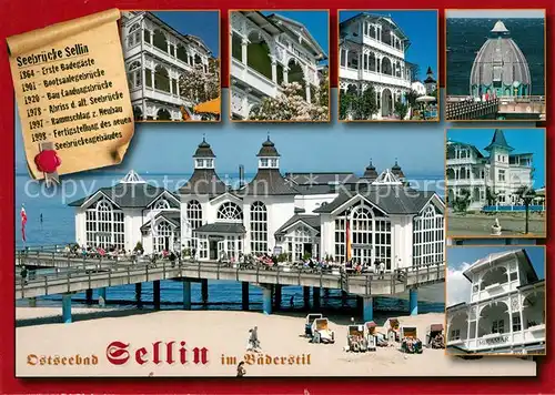 AK / Ansichtskarte Sellin_Ruegen Seebruecke Tauchglocke Kursanatorien Sellin Ruegen