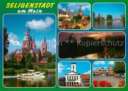 AK / Ansichtskarte Seligenstadt_Hessen Rathaus Einhards Haus Benediktiner Abtei  Seligenstadt_Hessen