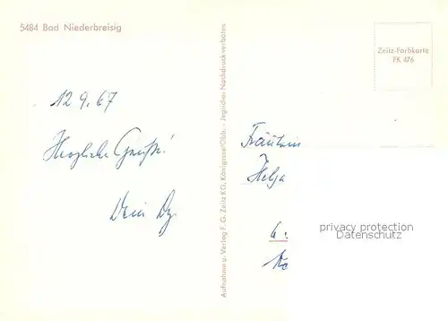 AK / Ansichtskarte Bad_Niederbreisig Panorama Bad_Niederbreisig