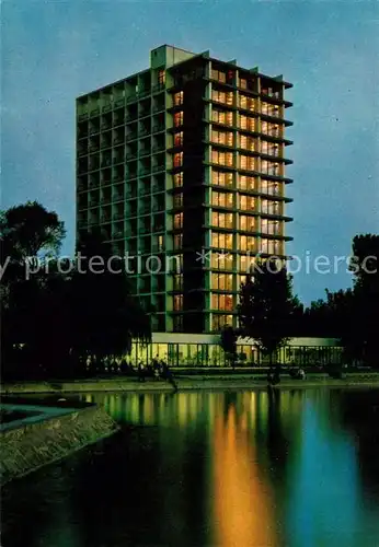 AK / Ansichtskarte Siofok Europa Szallo Hotel Nachtaufnahme Siofok