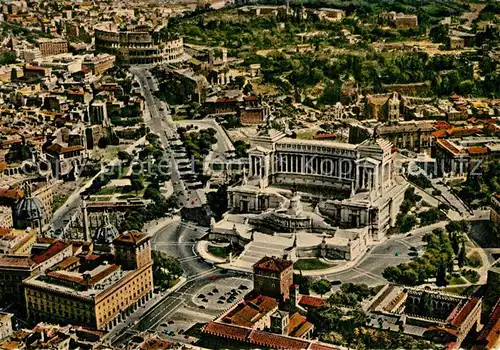 AK / Ansichtskarte Roma_Rom Panorama dall aereo Monumento a Vittorio Emanuele II veduta aerea Roma_Rom