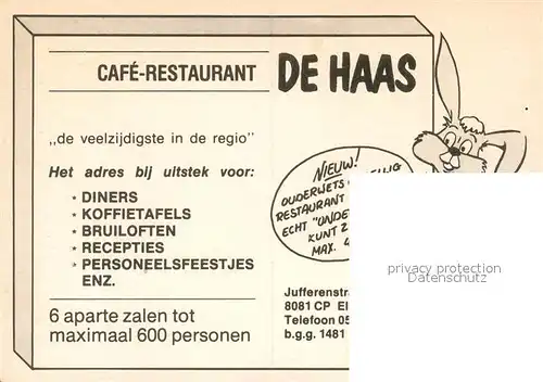 AK / Ansichtskarte Elburg Cafe Restaurant De Haas Elburg