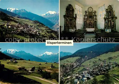 AK / Ansichtskarte Visperterminen Dom Matterhorn Bodmen Fliegeraufnahme Visperterminen