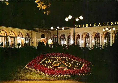 AK / Ansichtskarte Baden_Wien Spielcasino mit Blumenuhr Baden_Wien