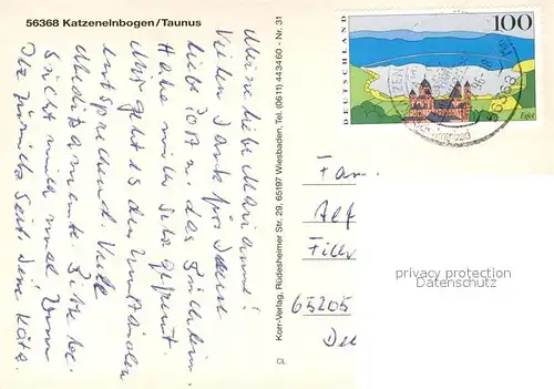 AK / Ansichtskarte Katzenelnbogen Stadtpanoramen Katzenelnbogen