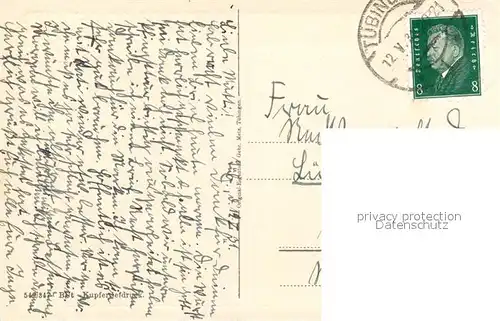 AK / Ansichtskarte Tuebingen Neckaransicht mit Platanenallee Tuebingen