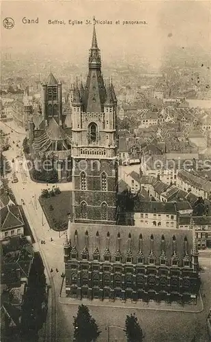 AK / Ansichtskarte Gand_Belgien Beffroi Eglise St Nicolas et panorama Gand Belgien