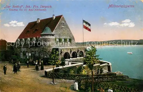 AK / Ansichtskarte Moehnetalsperre Der Seehof Moehnetalsperre