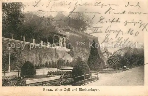 AK / Ansichtskarte Bonn_Rhein Alter Zoll und Rheinanlagen Bonn_Rhein