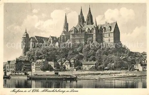 AK / Ansichtskarte Meissen_Elbe_Sachsen Albrechtsburg und Dom Meissen_Elbe_Sachsen