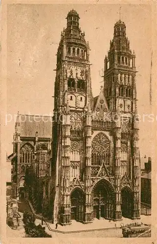 AK / Ansichtskarte Tours_Indre et Loire La Cathedrale Saint Gatien Tours Indre et Loire