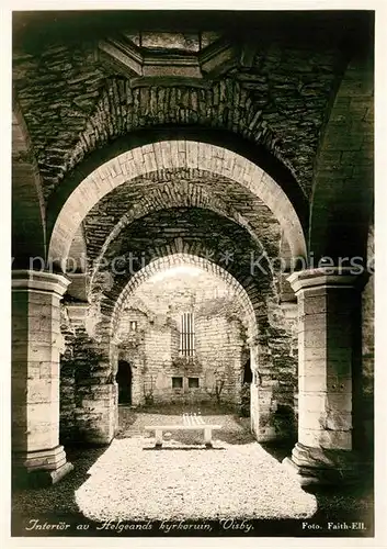 AK / Ansichtskarte Visby Interioer av Helgeands kyrkoruin Visby