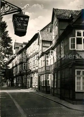 AK / Ansichtskarte Celle_Niedersachsen An der Stadtkirche Fachwerkhaeuser Celle_Niedersachsen