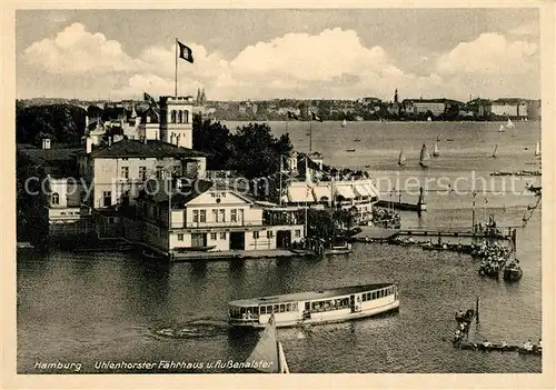 AK / Ansichtskarte Hamburg Uhlenhorster Faehrhaus und Aussenalster Hamburg