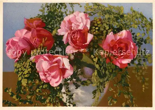 AK / Ansichtskarte Dresden Rosa Rosen Dresden