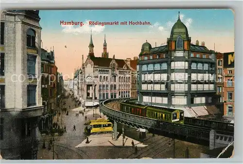 AK / Ansichtskarte Hamburg Roedingsmarkt mit Hochbahn Hamburg