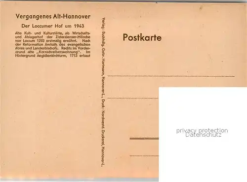 AK / Ansichtskarte Alt_Hannover Der Loccumer Hof Alt_Hannover