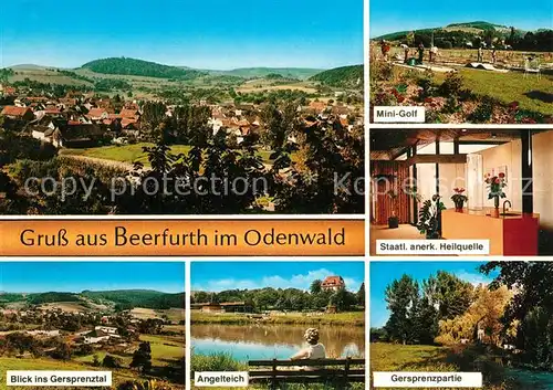 AK / Ansichtskarte Beerfurth Gersprenztal Angelteich Mini Golf Beerfurth