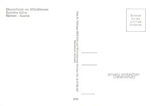 AK / Ansichtskarte Obermillstatt_Kaernten Millstaetter See Alpenpanorama Fliegeraufnahme Obermillstatt_Kaernten
