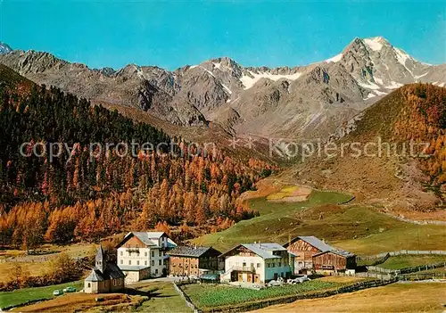 AK / Ansichtskarte Kurzras_Schnals Gasthof Schnalstal im Herbst Albergo Maso Corto Val Senales Kurzras Schnals