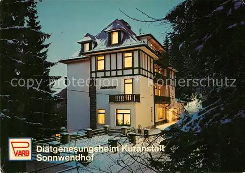AK / Ansichtskarte Semmering_Niederoesterreich Diaetgenesungsheim Kuranstalt Sonnwendhof Nachtaufnahme Semmering