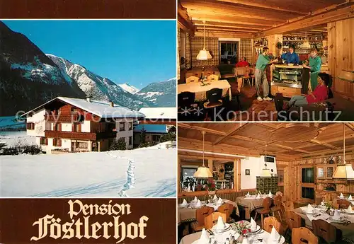 AK / Ansichtskarte Uttenheim_Suedtirol Pension Foestlerhof Winterlandschaft Alpen Uttenheim Suedtirol