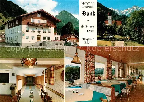AK / Ansichtskarte Schoellang Hotel Alpengasthof Rank Kegelbahn Alpen Schoellang