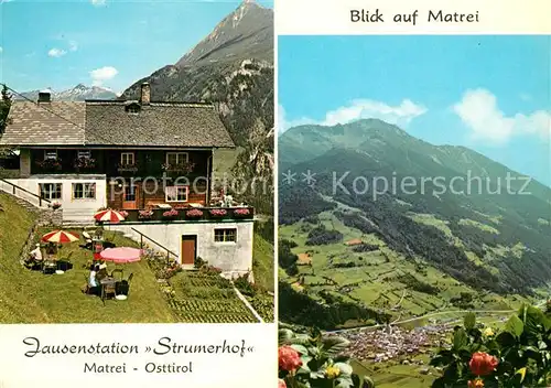 AK / Ansichtskarte Matrei_Osttirol Jausenstation Strumerhof Landschaftspanorama Alpen Matrei_Osttirol