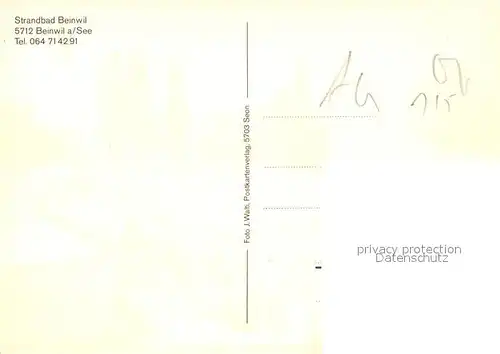 AK / Ansichtskarte Beinwil_See Strandbad Beinwil See