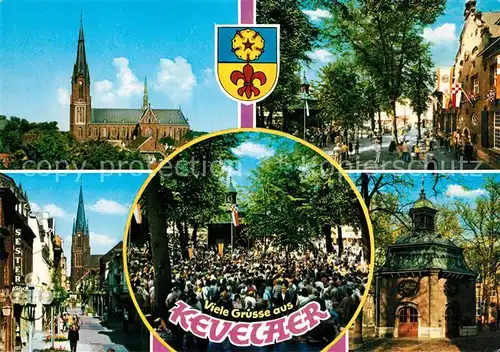 AK / Ansichtskarte Kevelaer Kirche Fussgaengerzone Innenstadt Fest Kevelaer