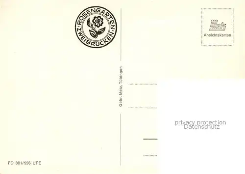 AK / Ansichtskarte Zweibruecken_Pfalz Kirche Schloss Wittelsbach Brunnen Ruine Park Fontaene Wappen Zweibruecken Pfalz