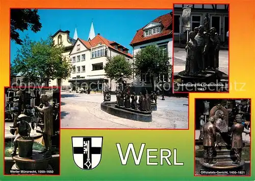 AK / Ansichtskarte Werl_Westfalen Werler Muenzrecht Brunnen Statuen Werl_Westfalen