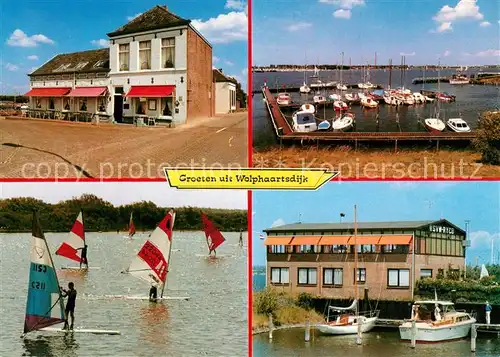 AK / Ansichtskarte Wolphaartsdijk_Goes_Zeeland Hotel Restaurant Hafen Windsurfen Wolphaartsdijk_Goes