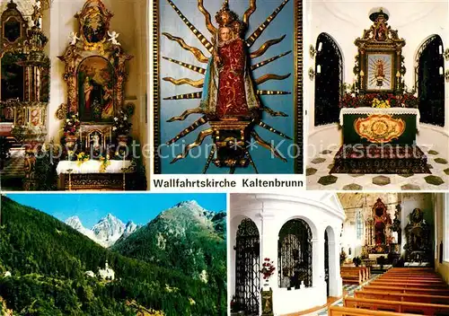 AK / Ansichtskarte Kaltenbrunn_Tirol Wallfahrtskirche Innenansichten Heiligenbild Landschaftspanorama Alpen Kaltenbrunn Tirol