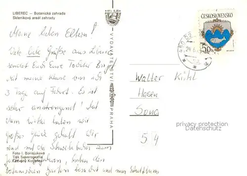 AK / Ansichtskarte Liberec Botanicka zahrada Botanischer Garten Liberec