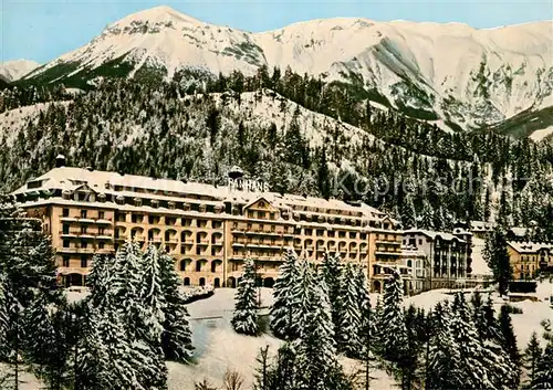 AK / Ansichtskarte Semmering_Niederoesterreich Grand Hotel Panhans gegen die Rax im Winter Semmering