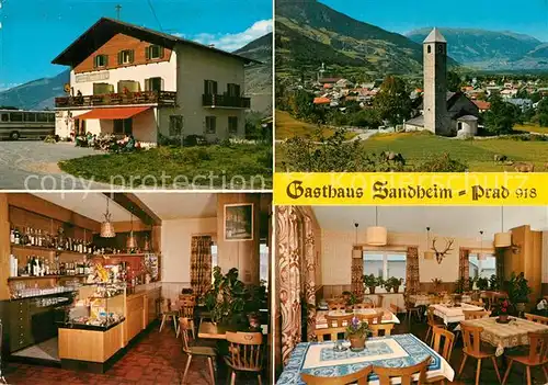 AK / Ansichtskarte Prad_Stilfserjoch Gasthaus Sandheim Theke Gaststube Prad_Stilfserjoch