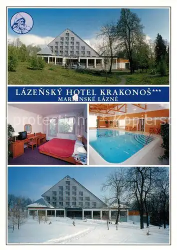 AK / Ansichtskarte Marianske_Lazne Lazensky Hotel Krakonos Zimmer Swimmingpool Marianske_Lazne