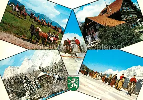 AK / Ansichtskarte Ramsau_Dachstein_Steiermark Pension Brandstaetter Steiner Reiter Ramsau_Dachstein