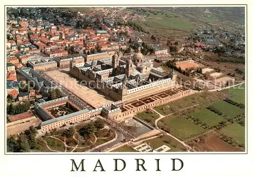 AK / Ansichtskarte Madrid_Spain Monasterio de San Lorenzo de El Escorial Vista aerea Madrid Spain