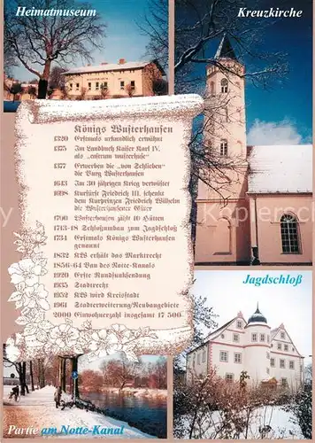 AK / Ansichtskarte Koenigs Wusterhausen Heimatmuseum Kreuzkirche Chronik Jagdschloss Koenigs Wusterhausen